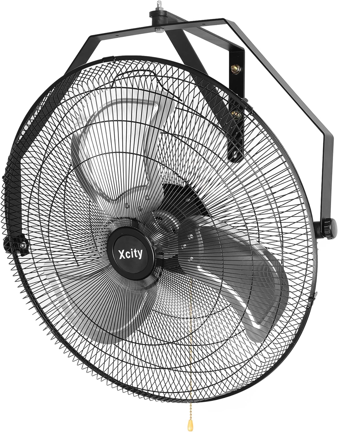 Xcity 20 Inch Metal Garage Wall Mount Fan?3-speed High Velocity Industrial Fan, Adjustable Tilt, 5500 CFM Aluminum Blades for Warehouse Workshop Greenhouse Commercial 20 inch Pro