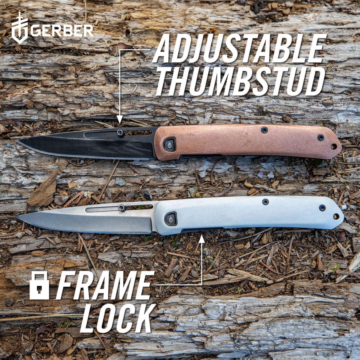 Gerber Affinity 30-001869 Scyzoryk z klipsem do paska, długość ostrza: 9,4 cm, miedź/stal D2, brązowo-czarny