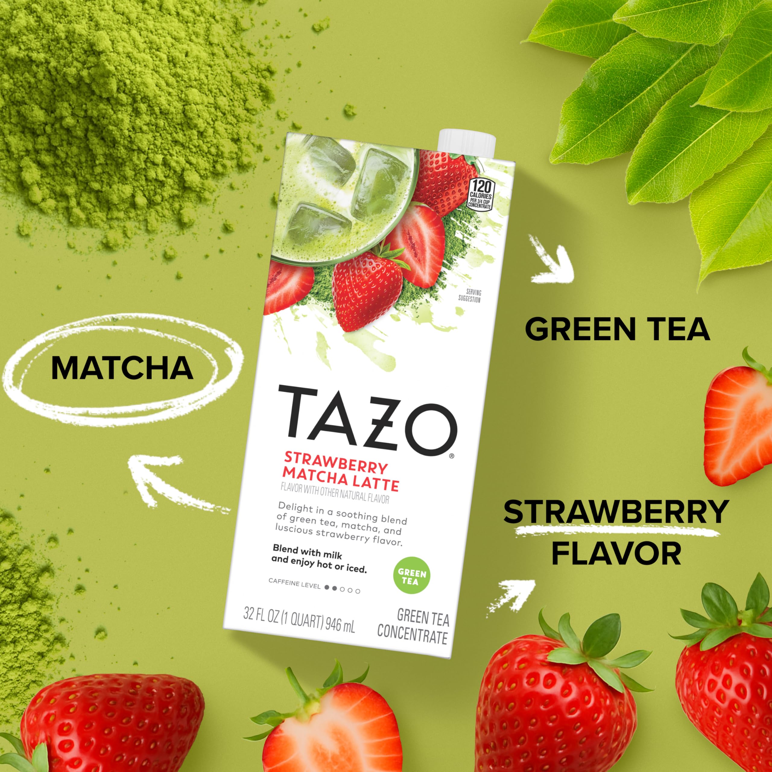 Amazon.com: TAZO Strawberry Matcha Latte Concentrate, Sweetened