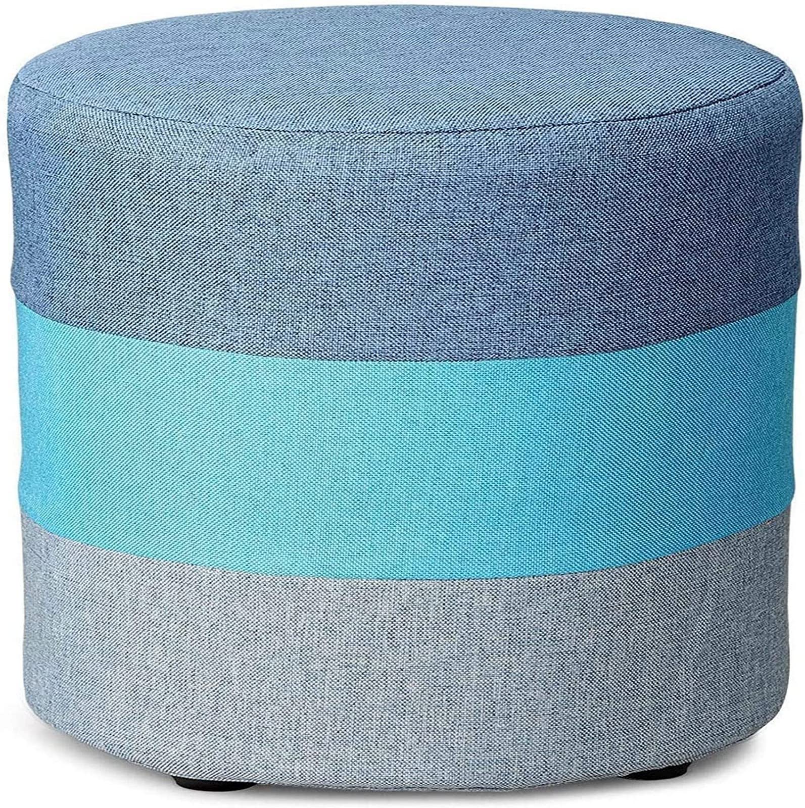 Repose-pieds en tissu de lin moderne avec assise rembourrée élégante