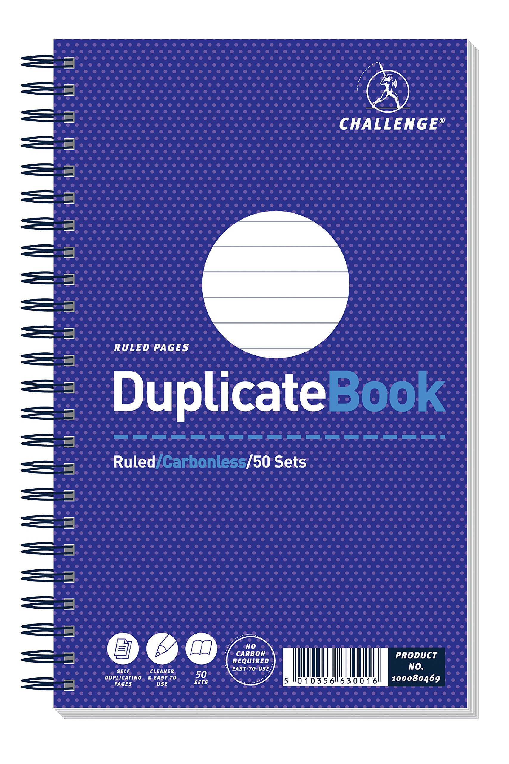 CHALLENGEDuplicate Book, Carbonless, 50 Pages, 5 pack (210 x 130 mm)
