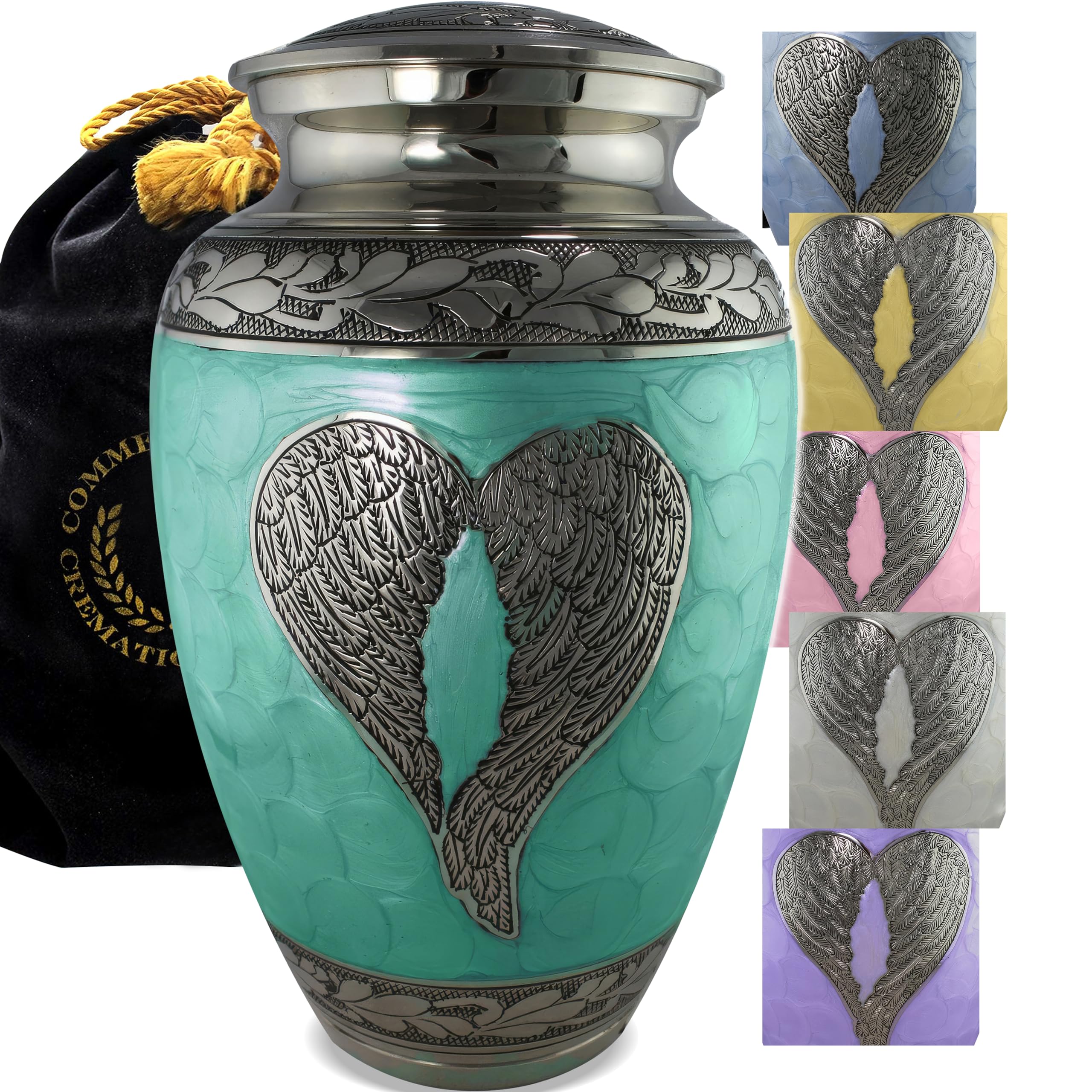 Angel Green Cremation Urns for Human Ashes Adult Male Urns for Ashes