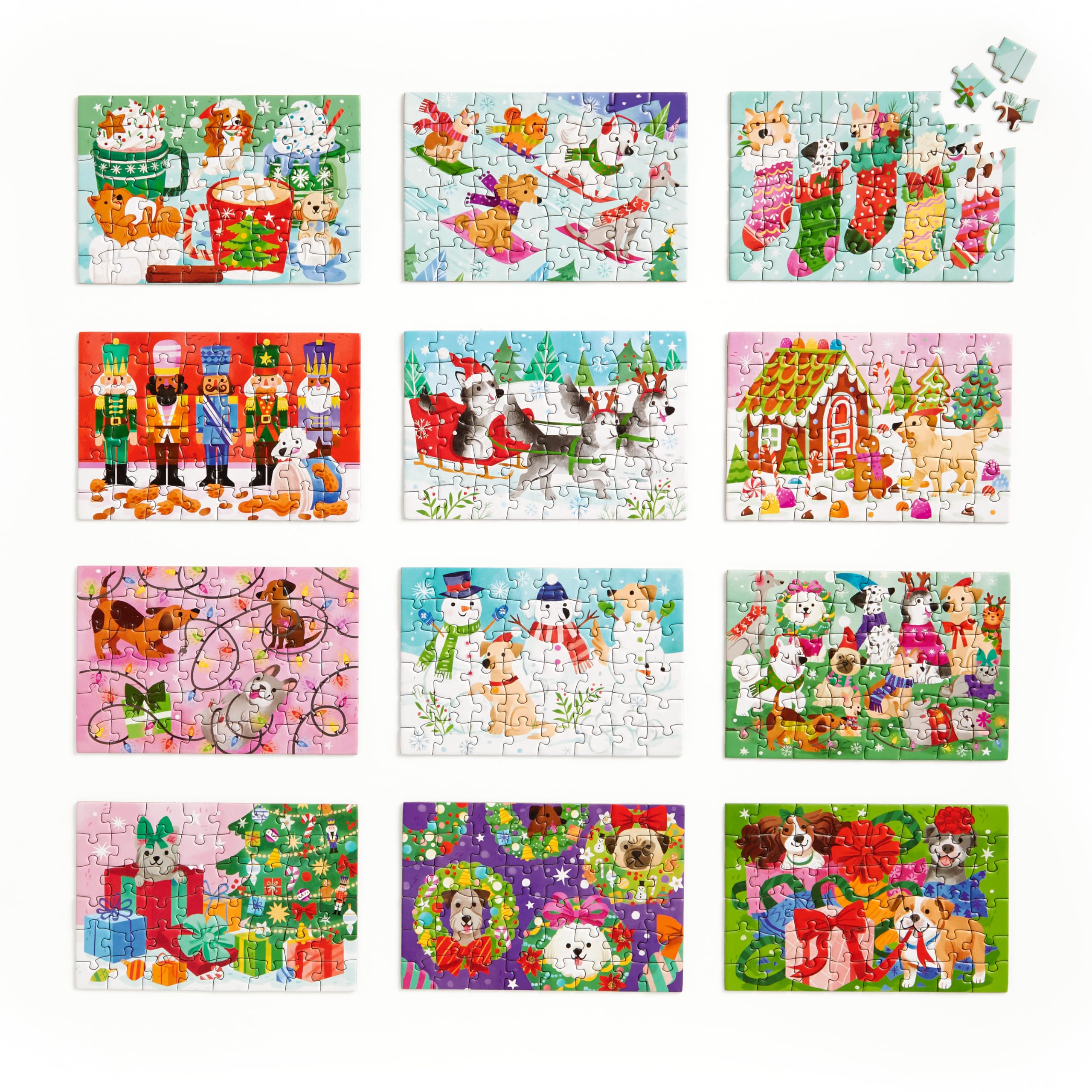 Mudpuppy Ho Ho Howl! - 12 Days of Puzzles Featuring 12 Paw-some 48 Piece Mini Jigsaw Puzzles Of Adorable Puppies Celebrating Christmas! - Image 7