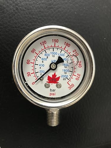 Canadagauge CRS2.0-300-LF-SS-GF 0-300psi 2" dial GF all SS shatterproof glass