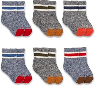 boys Midweight Camp Crew Sock 6 Pack