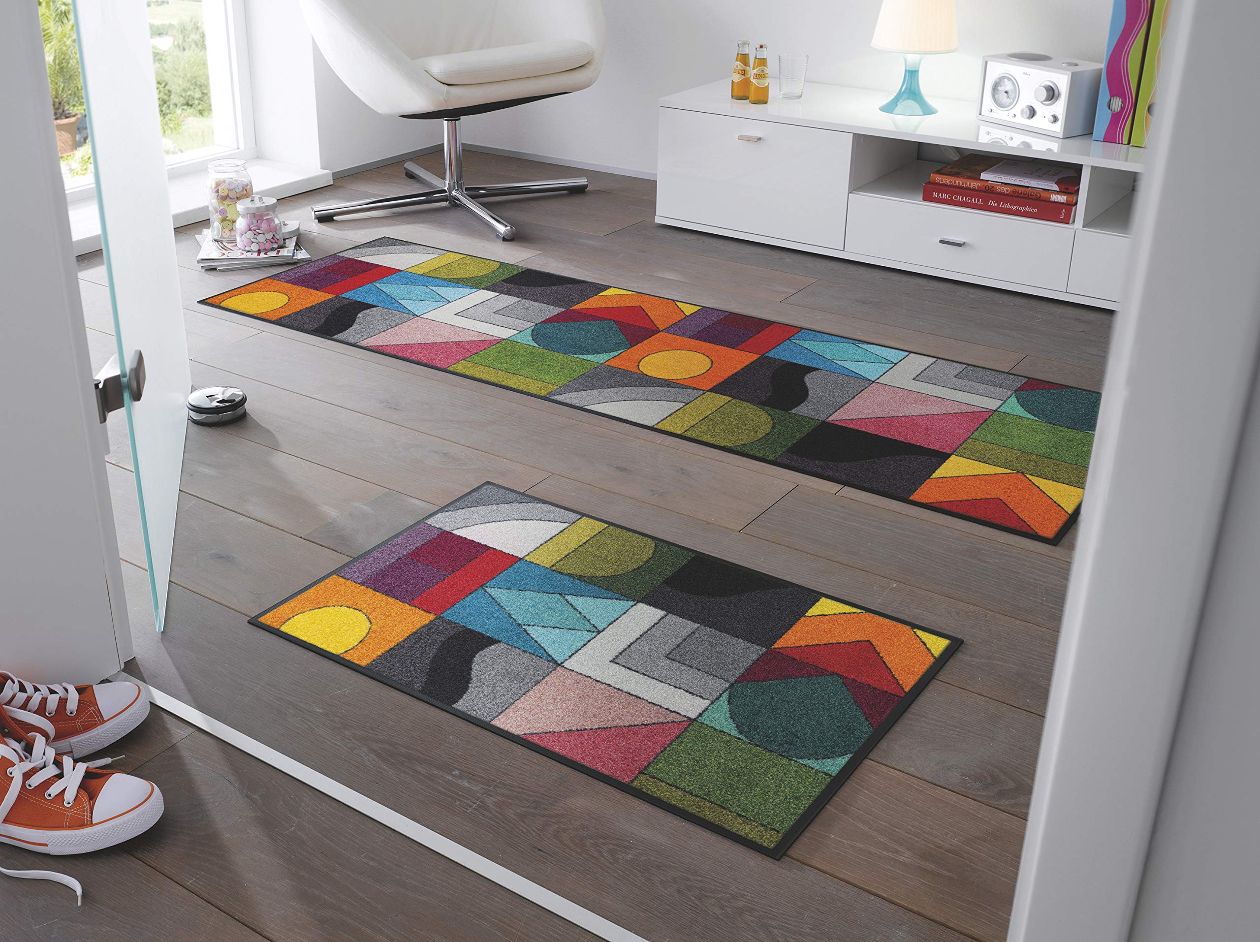 Wash+Dry Alfombra Momix 50x75cm, Adecuada para Interiores y Exteriores, Lavable