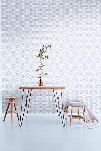 Miniatura 5 de Graham and Brown 17583 - Papel pintado blanco con curvas