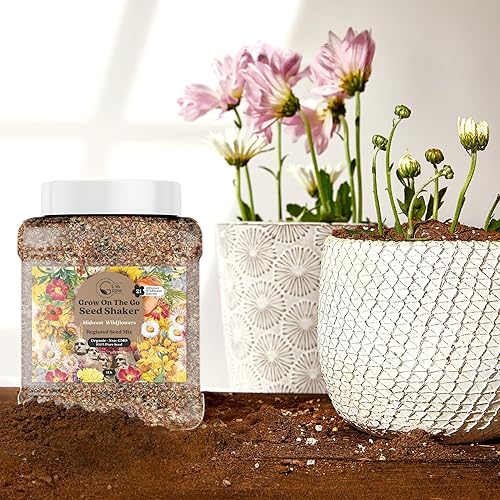 Miniatura 3 de Bulk Regional Wildflower Seed Tub - Semillas de flores silvestres del noreste orgánicas, sin OMG, 100% semillas puras, 21 variedades de semillas,
