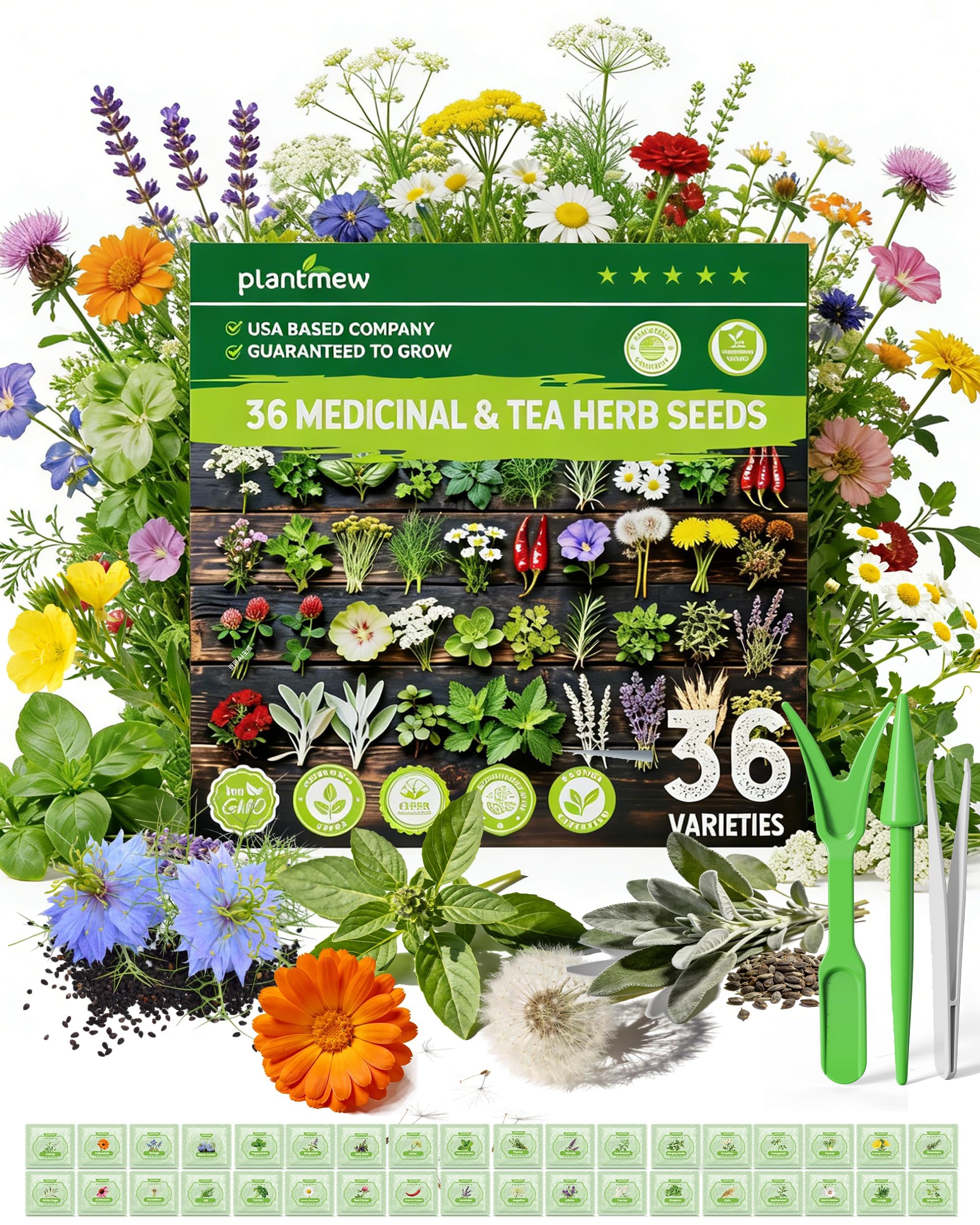 Medicinal Herb Seeds Variety Pack 36 Varieties