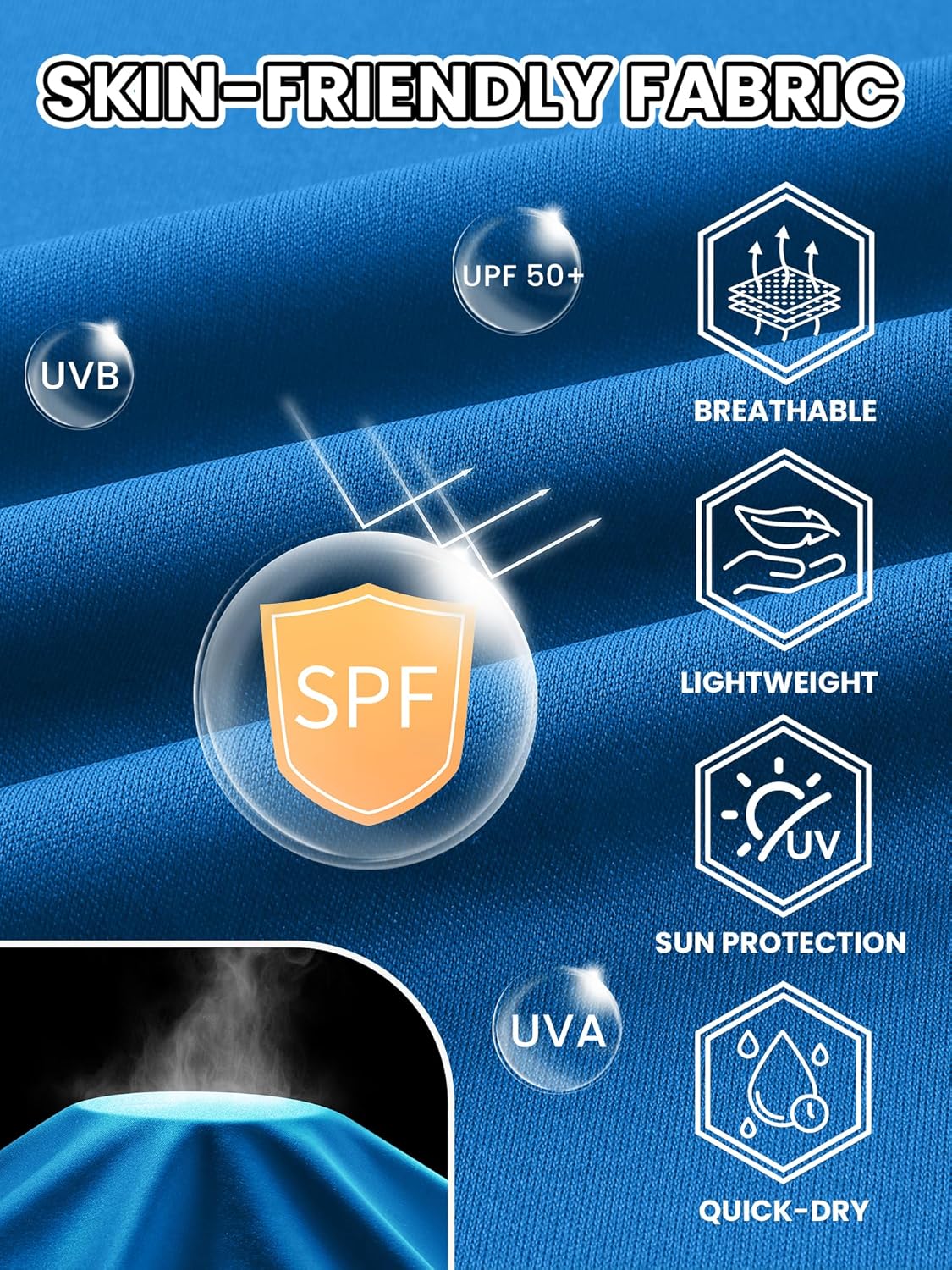 ZITY 3 Pack Long Sleeve Shirts for Men UPF 50+ Sun Protection Crew Neck T-Shirt Rash Guard for Hiking Running Swimming - Image 4