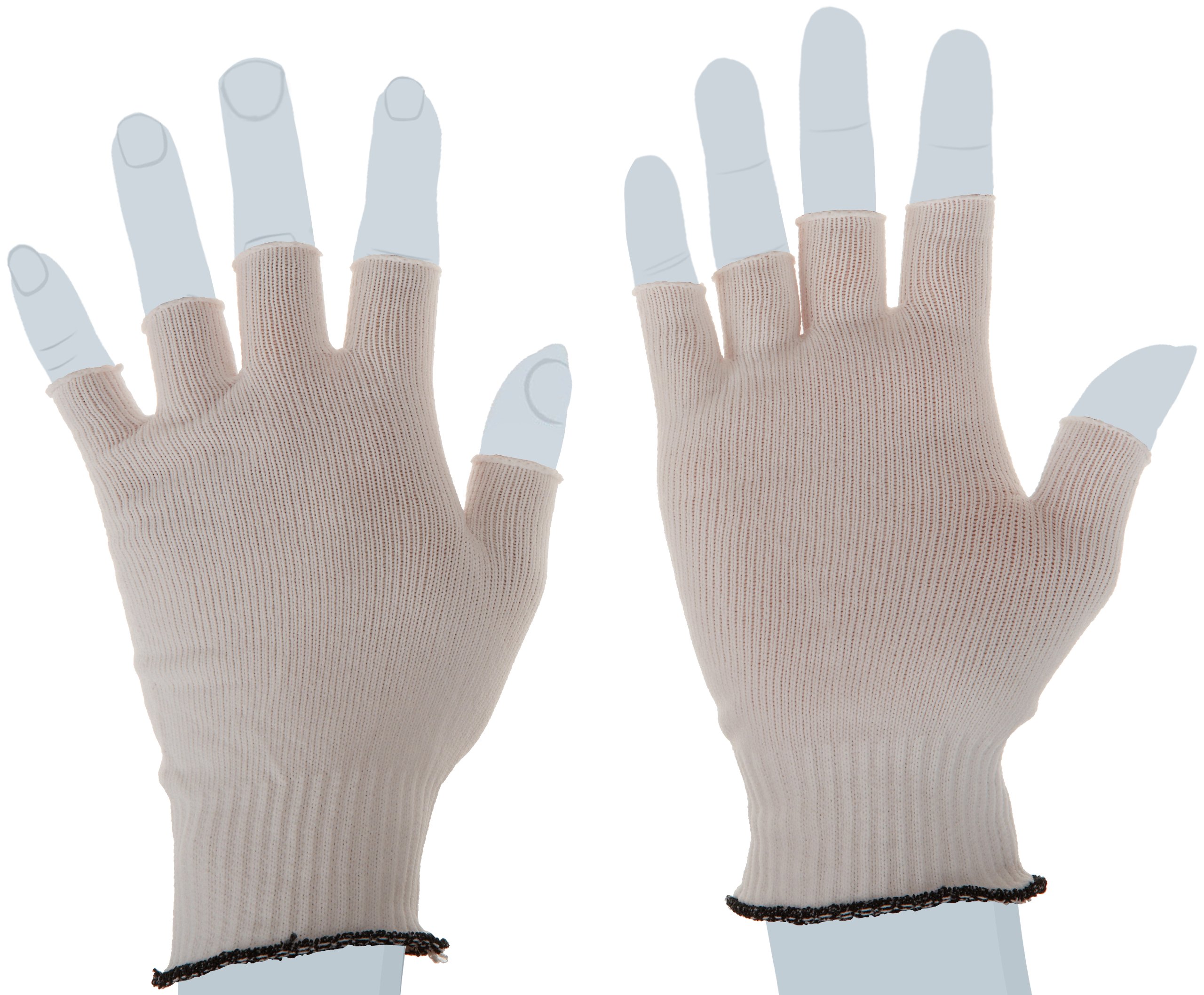 Berkshire BCR Nylon Half-Finger Glove Liners SK, Large Bulk Size (Bulk Pack of 200 Pairs)