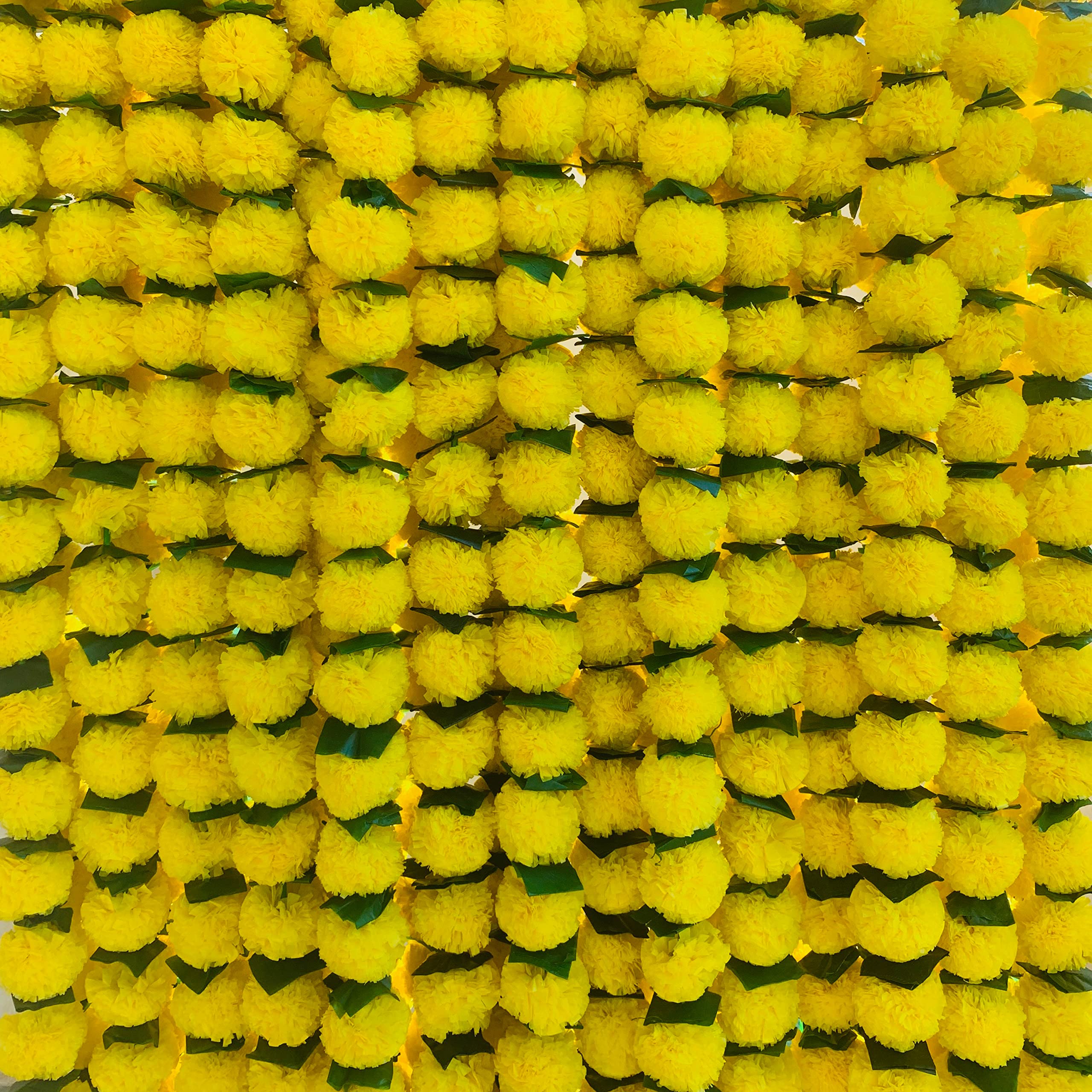 DIYANA IMPEX Marigold Garland for Decoration 5 Pcs of 5 feet Long Strands Artificial Marigold Flowers, Indian Décor for Pooja, Wedding Christmas, Events (B09RB9CQXV) Amazon Price History, Amazon Price Tracker