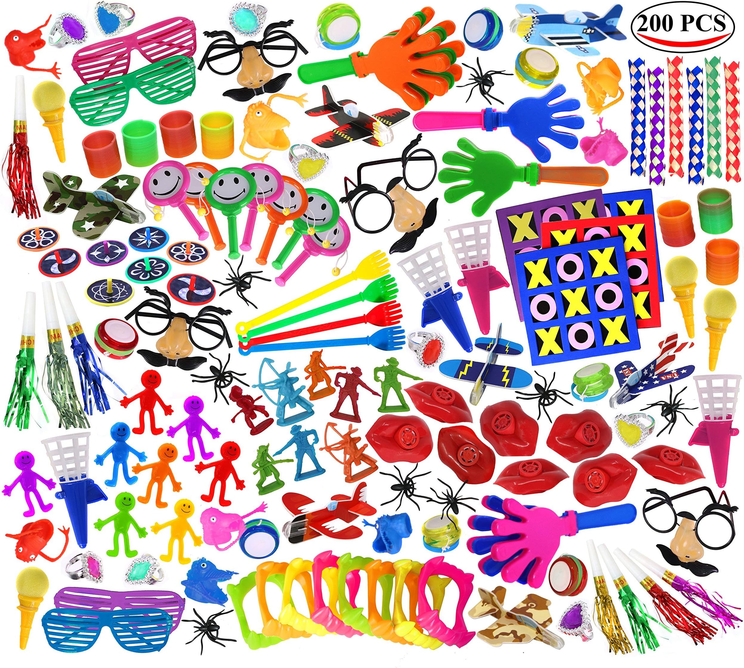 Smart Novelty Super Jumbo Toy Assortment Includes A Vast Variety of Over 200 Toys and Prizes for Parties, School Classroom Rewards, Carnival Prizes, Doctors/Dentists Office Prize Box Fillers (Sold