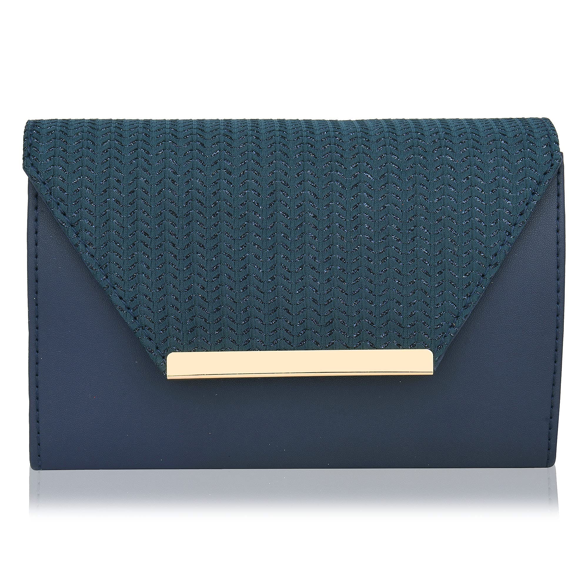 SHAMRIZ Sling Bag for Women & Girls | Fancy Envelope Clutch Purse with Gold Chain | Crossbody Shoulder Bag for Parties, Weddings, and Gifts