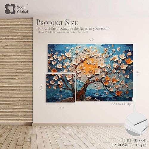 Miniatura 2 de Paneles acústicos de pared, paneles acústicos artísticos de 72 x 48 pulgadas, paneles acústicos decorativos, paneles de pared acústicos, arte de