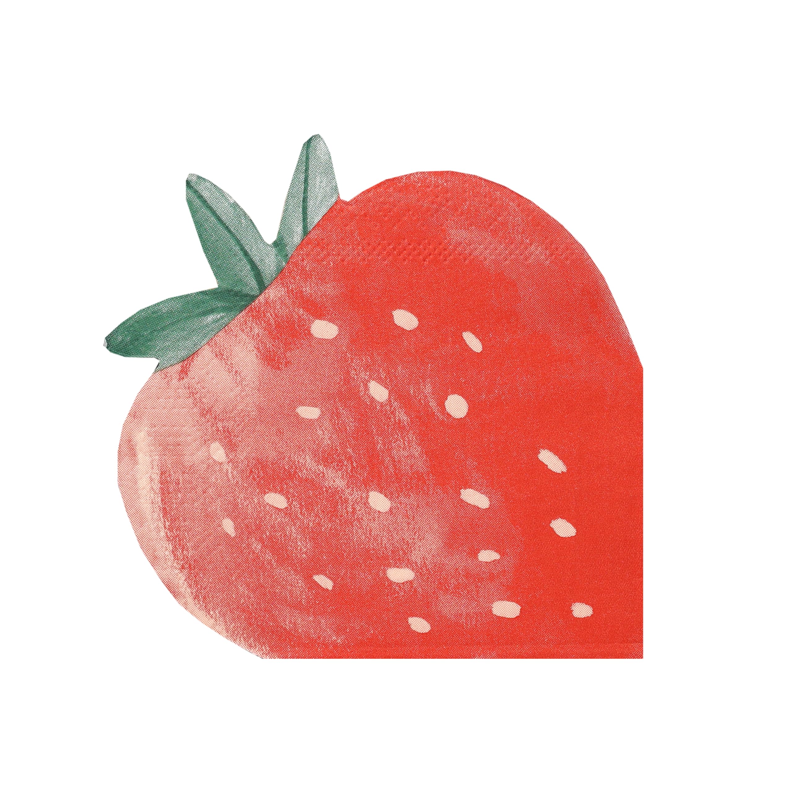 Talking Tables 20 x Strawberry Shaped Paper Napkins, Disposable Party Serviettes for Wimbledon, Summer, Birthday, Easter, Picnic, Afternoon Tea, Decoupage, Recycled 3ply 25 cm