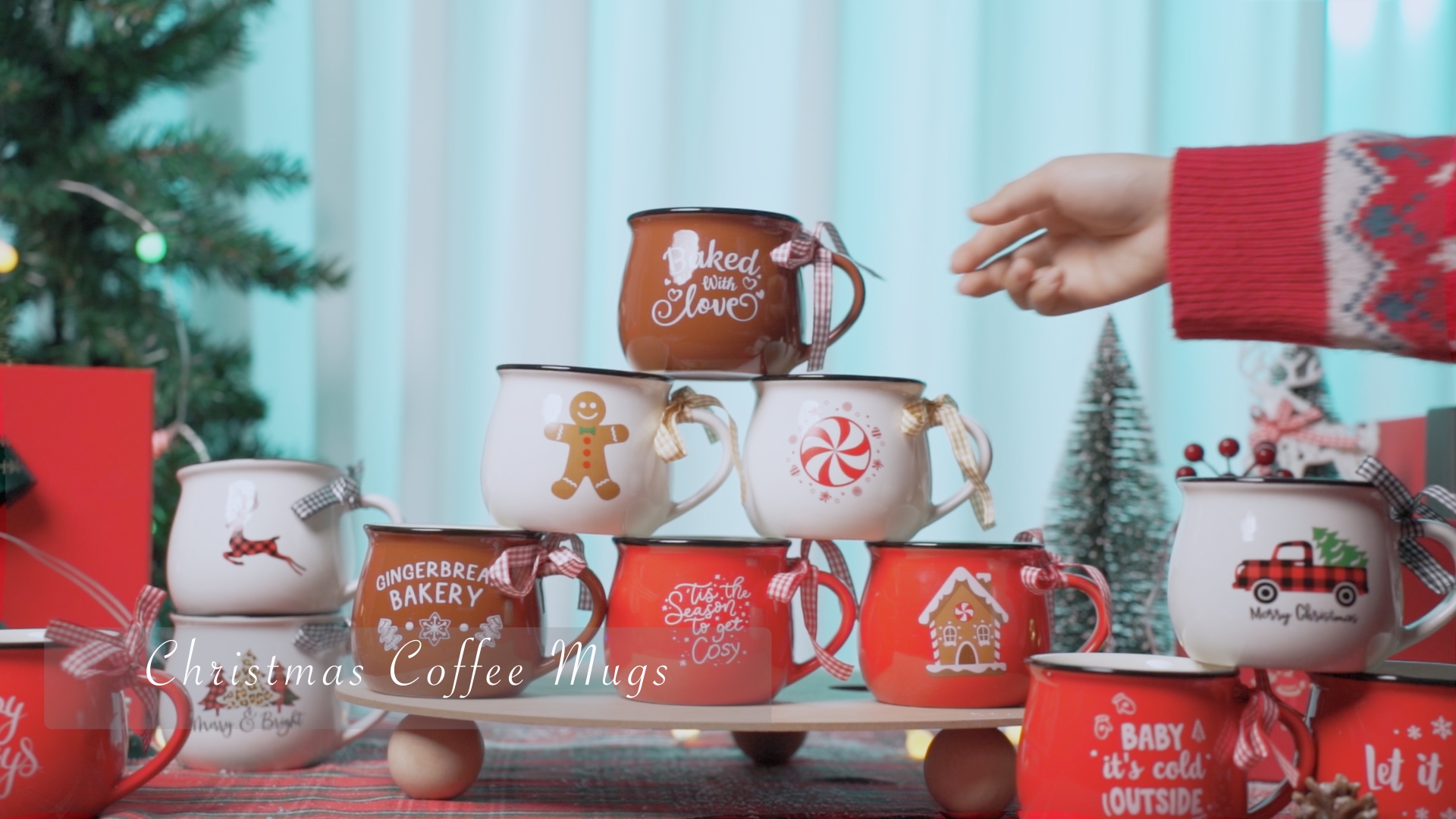 Amazon.com: Sawysine Christmas Coffee Mugs Set of 6, 12 oz Ceramic Mug Gift  Holiday Hot Cocoa for Family Mom Woman Friend Farmhouse (Classic Style) :  Home & Kitchen