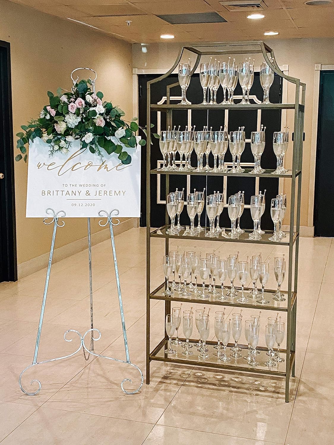 Wedding Welcome Sign White Acrylic Elegant Wedding Sign for Wedding Signs, Welcome Sign Wedding Decor Sign Gold and White : Handmade Products