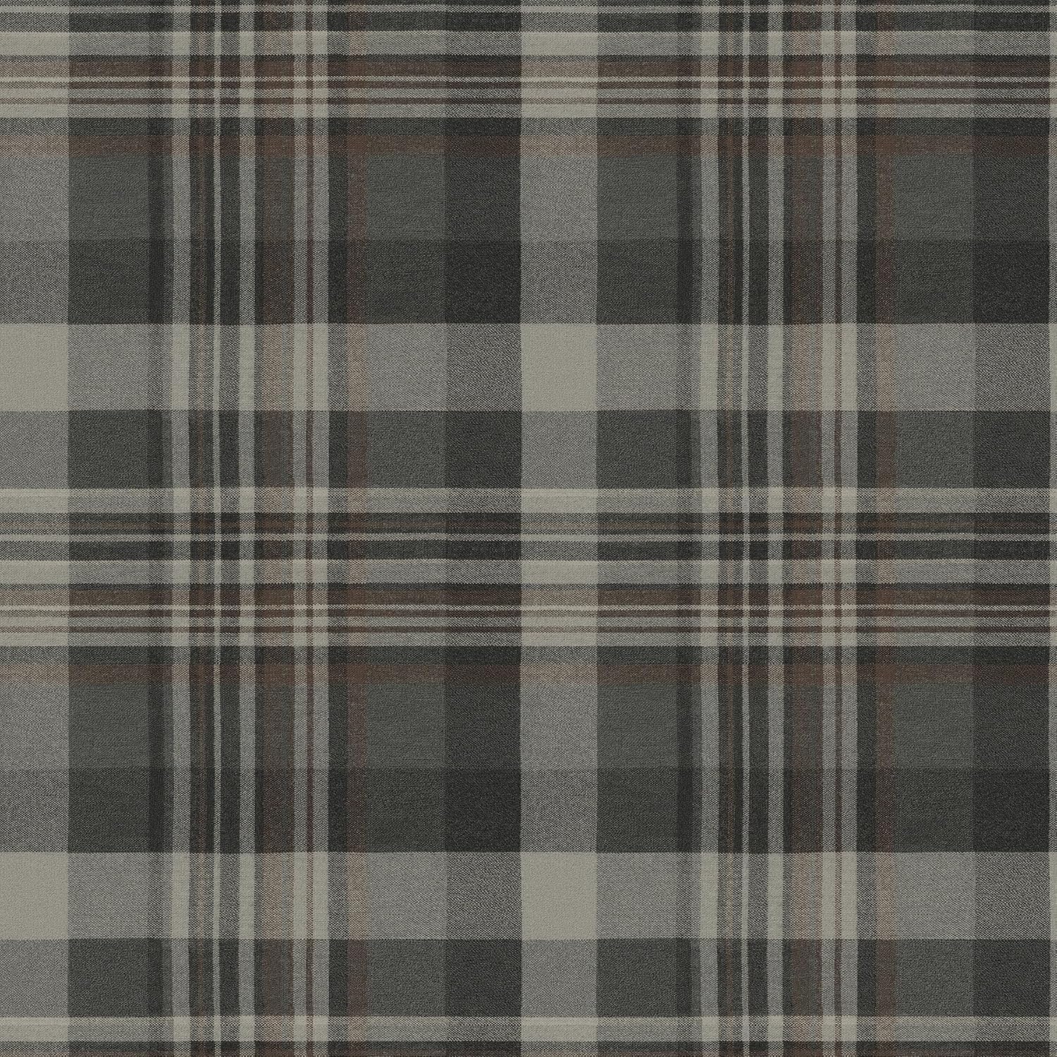 Dutton Plaid Charcoal Wallpaper, 4142-72632