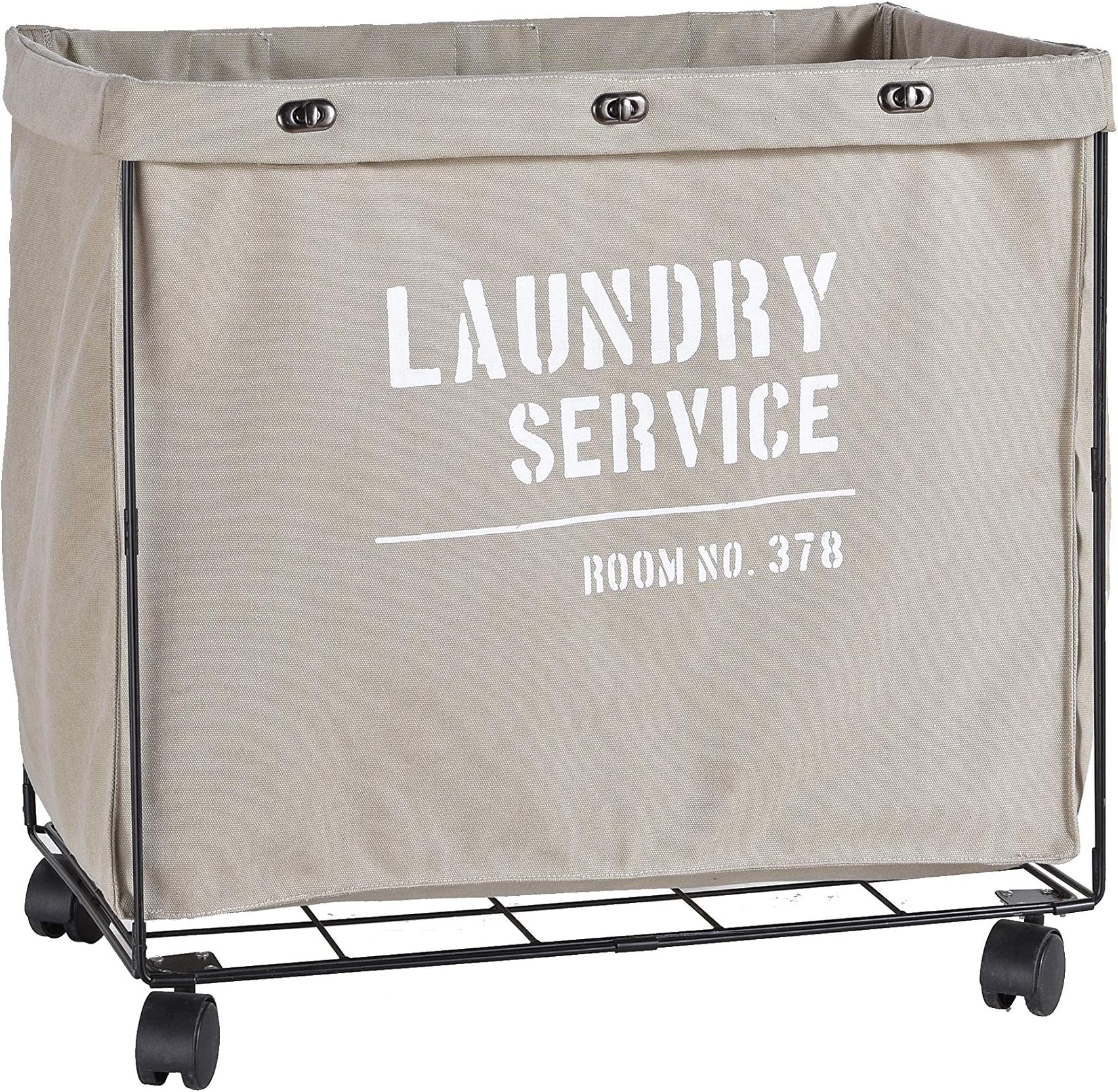 Danya B Danya B. Army Canvas Laundry Hamper on Wheels