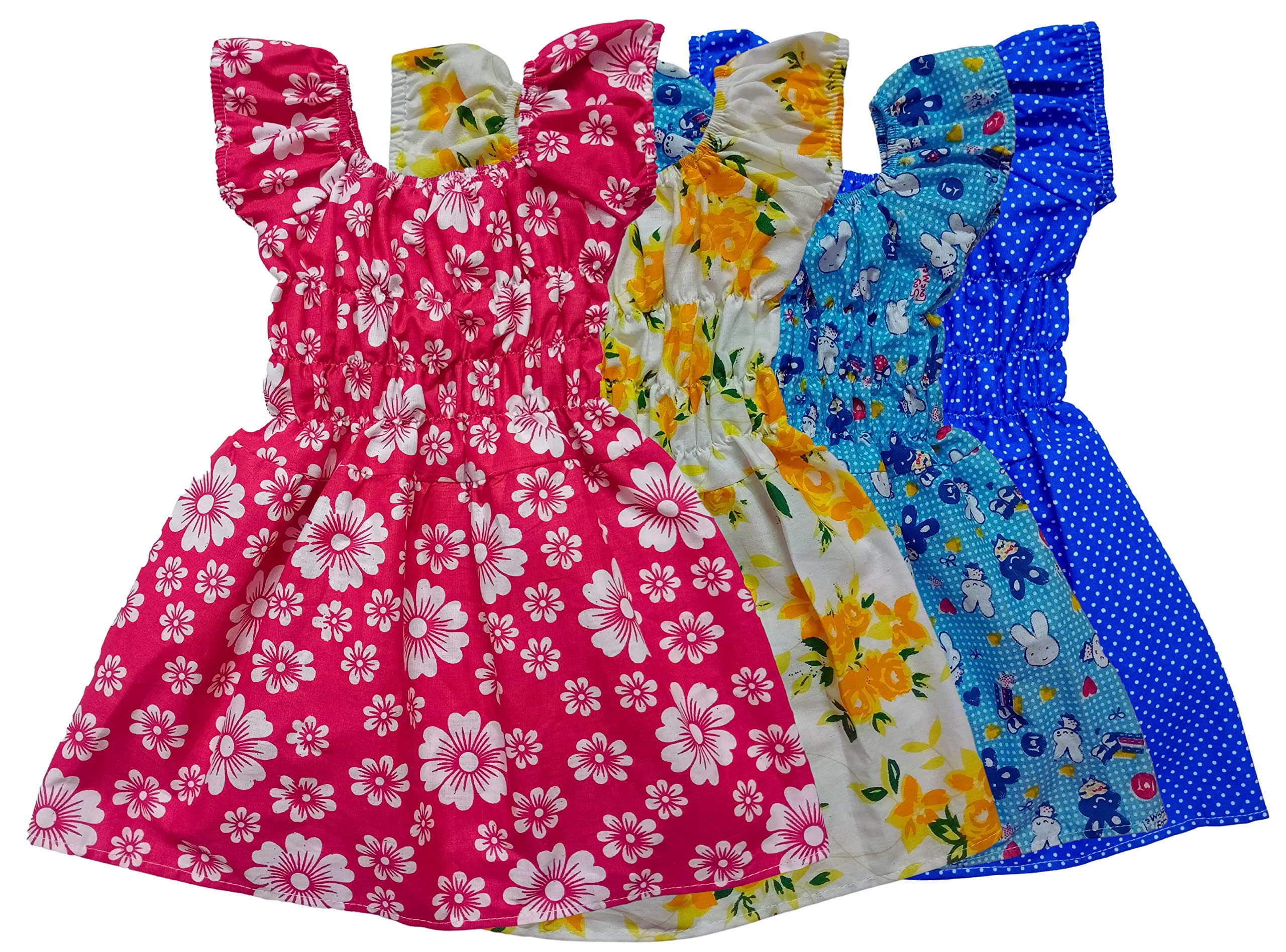EZ KID Baby Girl Regular Frock Pack of 4