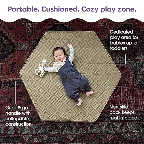 Miniatura 8 de Boppy Alfombra de juego  Alfombra de juego de espuma para bebés, niños pequeños y niños  Verde de laberinto musgo  Alfombra de juego para bebé fácil