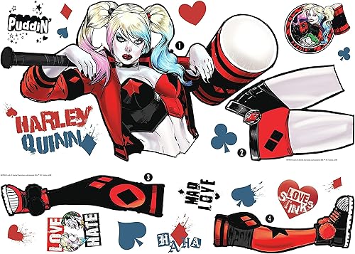 Miniatura 3 de RoomMates RMK4300GM Harley Quinn - Calcomanías de pared gigantes para despegar y pegar