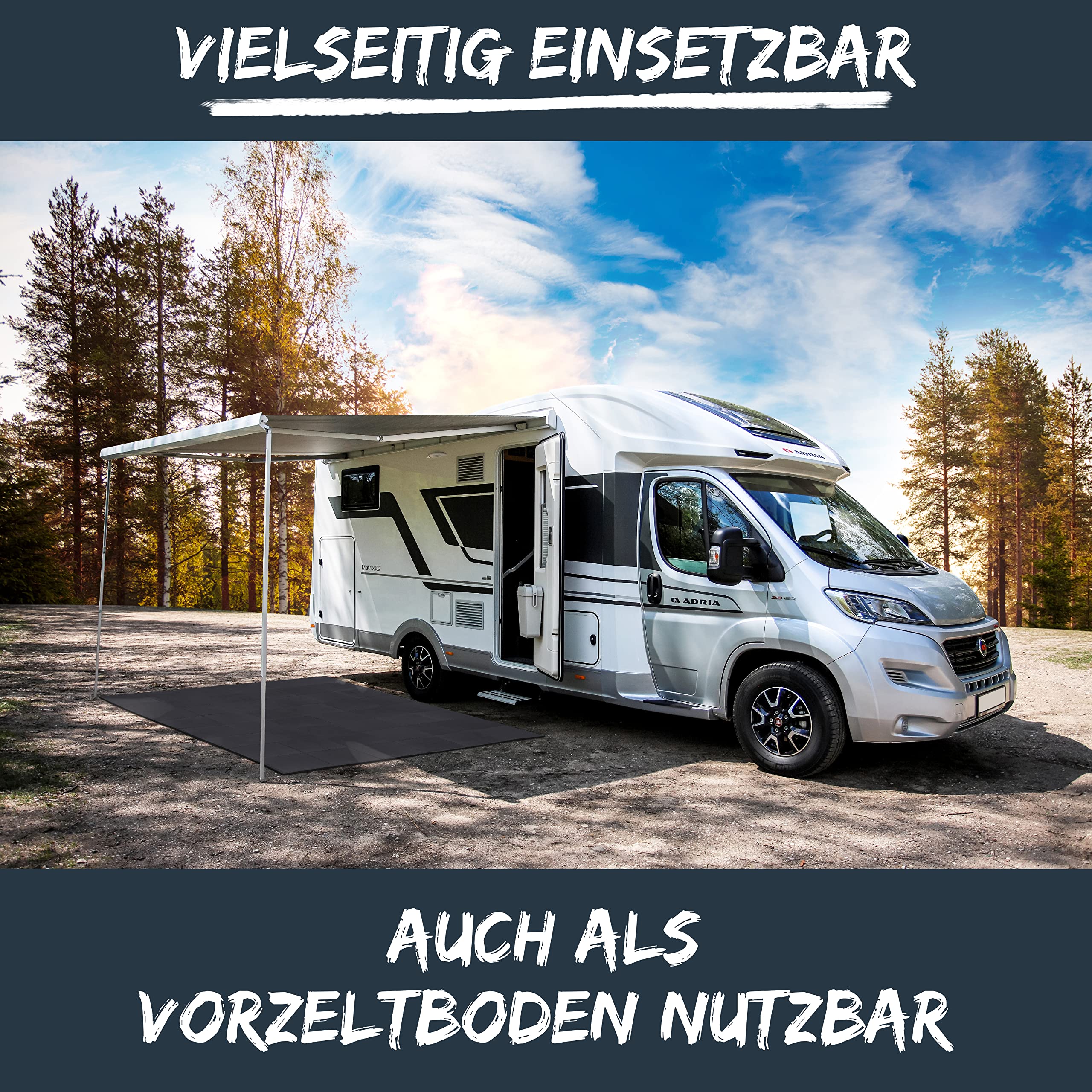 bonsport Zeltboden 12-60 Platten 40x40cm - Camping Zelt Boden Isolierung | Outdoor Teppich Camping Campingteppich Vorzeltteppich