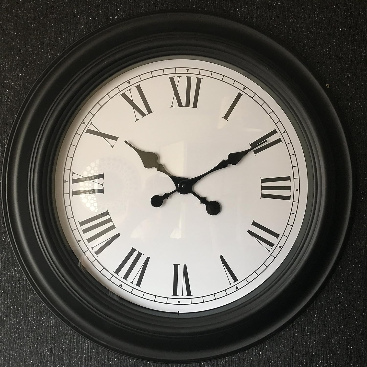 56 cm EXTRA LARGE GIANT SIZE ROUND BLACK FRAME HOTEL SCHOOL OFFICE WALL