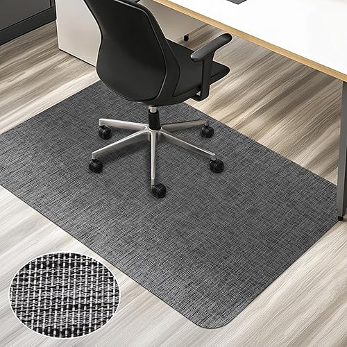 AiBOB Tapete para silla de oficina para suelo de madera dura y azulejos, 36 x 48 pulgadas, resistente para computadora y silla de escritorio para