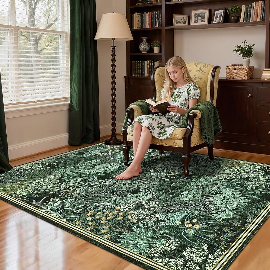 Amazon.com: GarveeHome Forest Rugs 8x10, Green Washable 8x10 Area