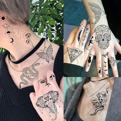 Miniatura 6 de VANTATY - Tatuajes temporales diseño de flor 009