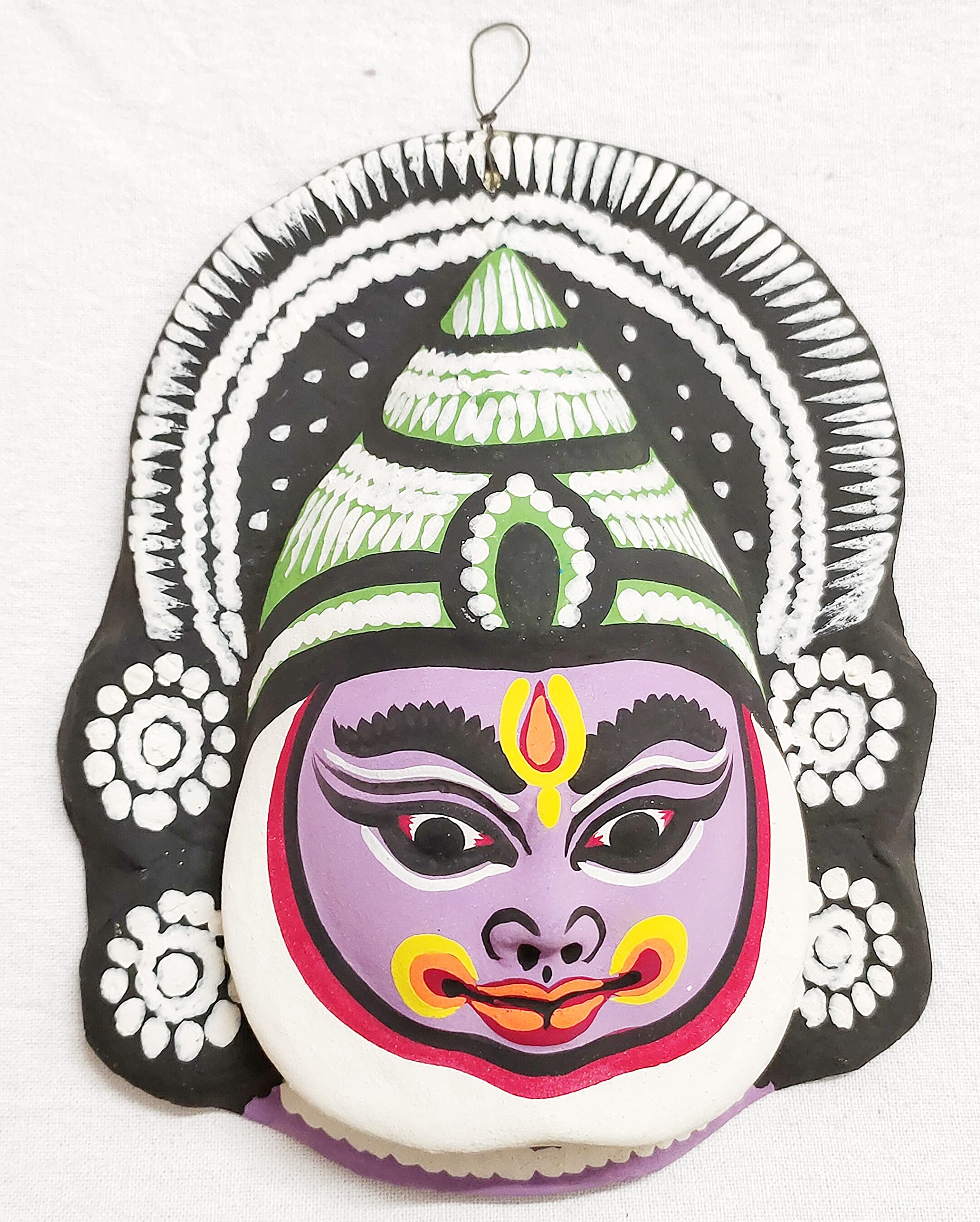 Paper Wall Hanging Mask (24 x 5 x 19 cm, Multicolour) Chhau Mask Puruliya West Bengal 4