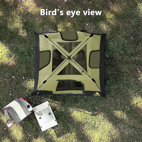 Miniatura 9 de Tienda de campaña para 3/4 personas con 1 puerta, 4 ventanas y ventilación mejorada – Instalación instantánea, impermeable, 8'x 8'x 67'' suelo de 4
