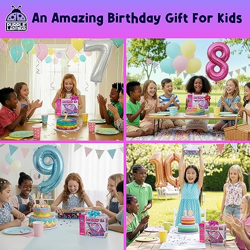 Miniatura 8 de PURPLE LADYBUG Joyero artesanal para niñas de 8-12, 6-8 años, regalos del día de San Valentín para niños y regalo de cumpleaños para niñas de 7, 8,