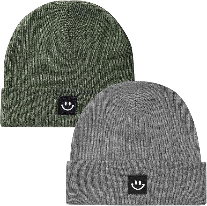 2Pack Baby Beanie Knit Toddler Hat for Girls Boys 0-8 Years