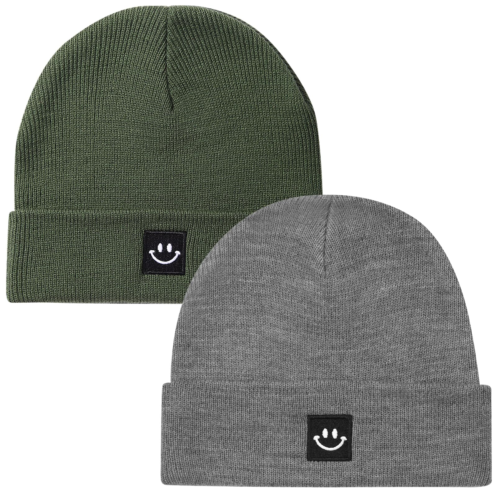 Paladoo 2Pack Baby Beanie Knit Toddler Hat for Girls Boys 0-8 Years