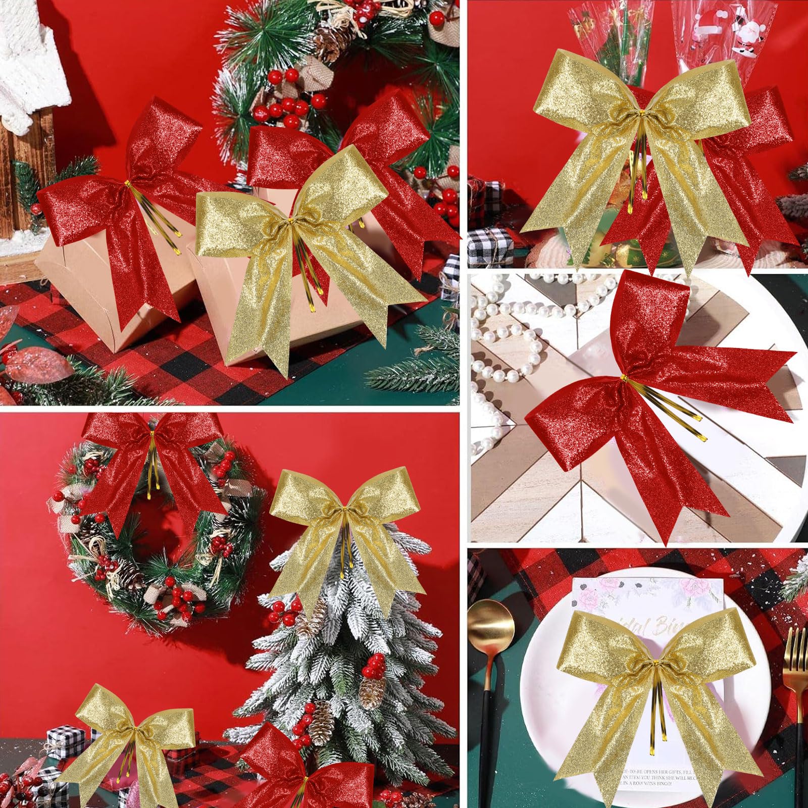 Lot De 12 étoiles De Noël Dorées à Suspendre Avec Des Cordons Pour