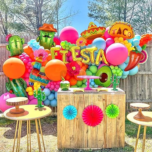 Miniatura 3 de Decoración de fiesta mexicana, globos de taco, llama, cactus, aguacate, chile, pimienta, globo, mylar, bandera, cumpleaños, fiesta mexicana, tema de