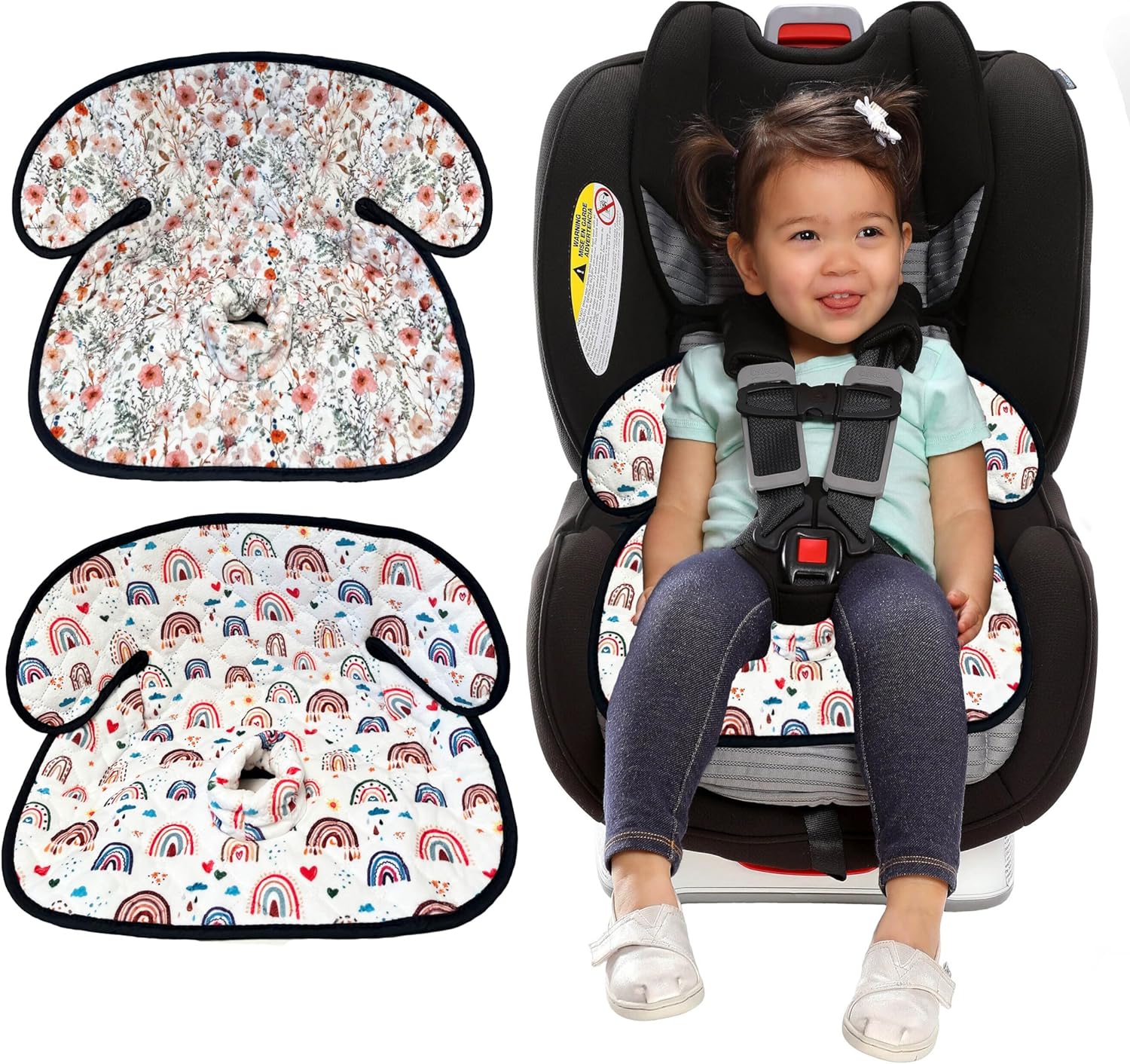 Gulissa 2 Pack Piddle Pad - Potty Training Car Seat Protector, Waterproof Car Seat Cover for Car Seats & Strollers, Non-Slip, Leak-Proof & Washable Fits All Seats for Ages 6 Months to 4 Years (Pink)