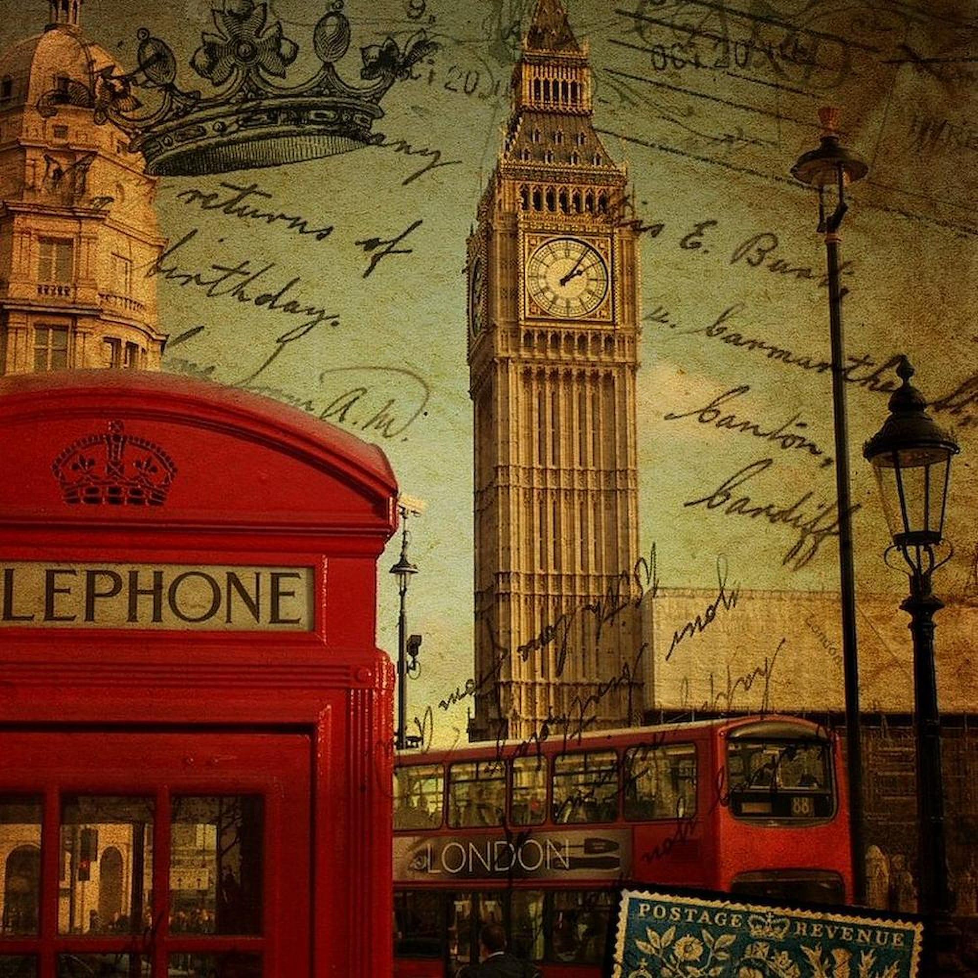 CafePress Vintage London UK Fashion Pint Glass, 16 oz. Drinking Glass