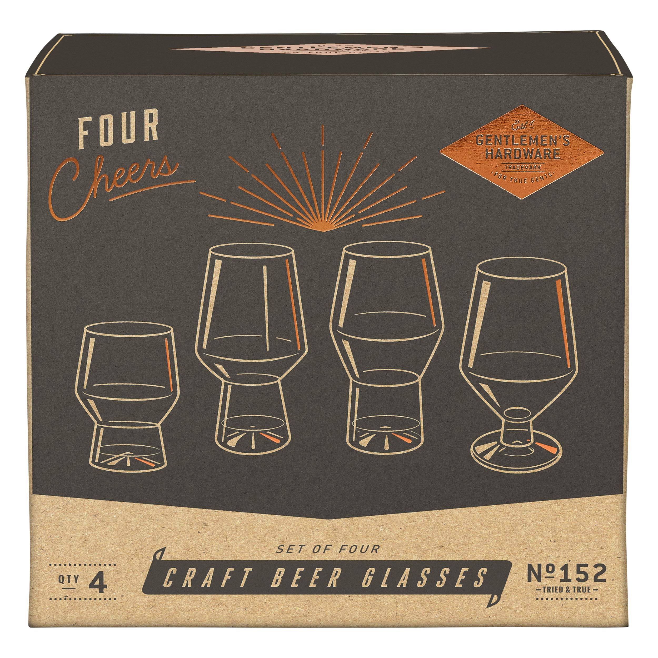 Amazon.co.jp: Gentlemen's Hardware クラフトビールグラス4点セット