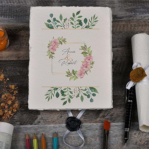 Miniatura 7 de 400 GSM / 25 Sheets - Rough/Textured Watercolor Drawing/Sketching Paper - 6"X4"(A6) - Handmade Deckle Edge Cotton Paper Made from Virgin Egyptian