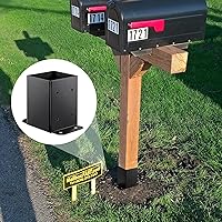 Vista 6 de Metty Metal Base de poste de 4 x 4, 10 soportes de base de poste, tamaño interior de 3.6 x 3.6 pulgadas, anclaje de poste resistente