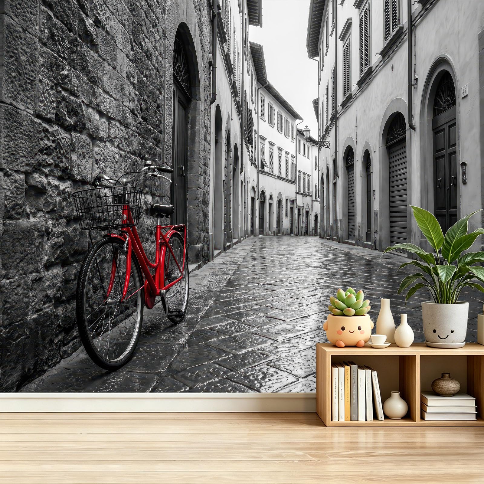 Papier Peint Panoramique Intissé Vintage Rue, 200x140 cm (LxH)
