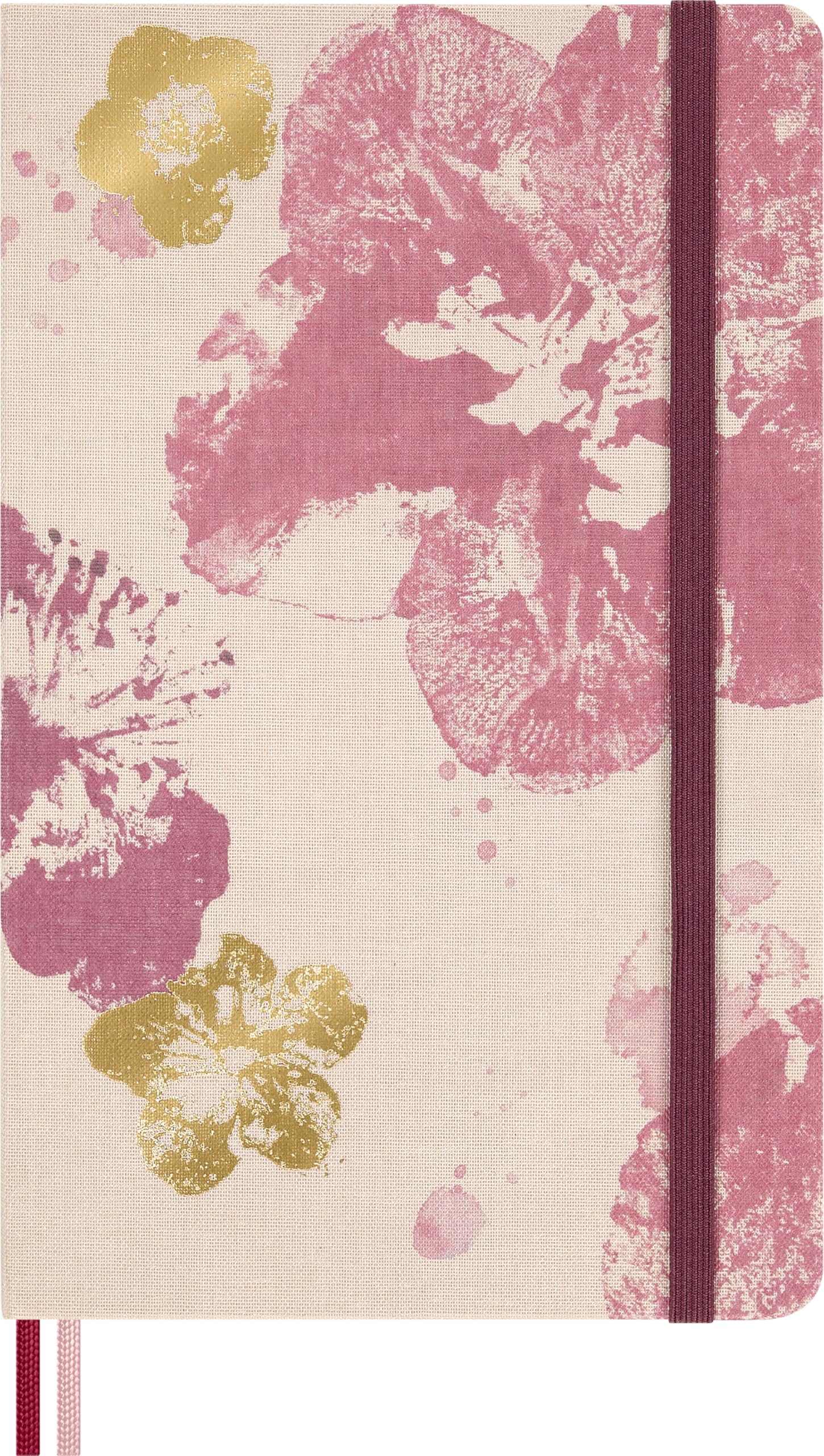 Moleskine Sakura Kreativset, Notizbuch L/A5, liniert, fester Einband, Sakura Holzstempel, 2 Stempelkissen, wiederverwendbare Geschenkbox