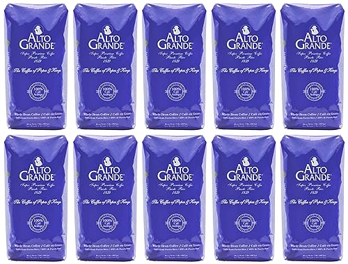 Alto Grande Café súper premium, grano entero, bolsa de 2 libras (paquete de 10)