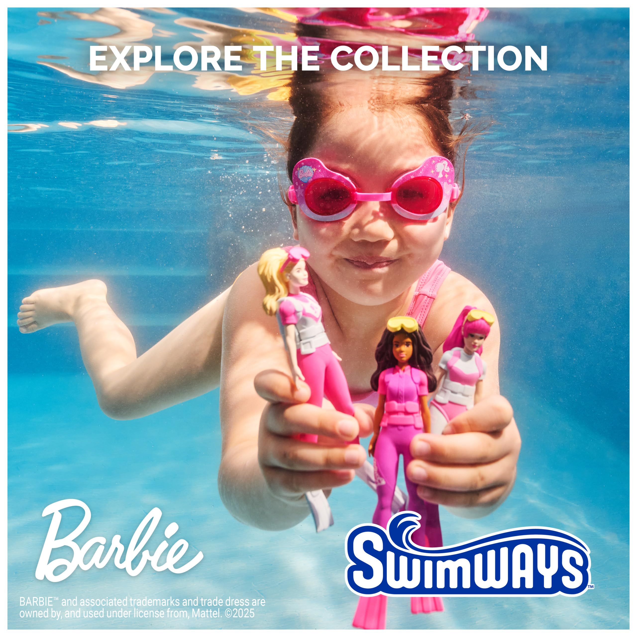 SwimWays Disney Die kleine Meerjungfrau Tauchfiguren, Poolspielzeug, 3er-Pack, ab 5 Jahren | Gewichtete wasserdichte Figuren sinken und fördern aktives Sommerspiel; baut Schwimmvertrauen mit Tauchspielen und Rennen auf