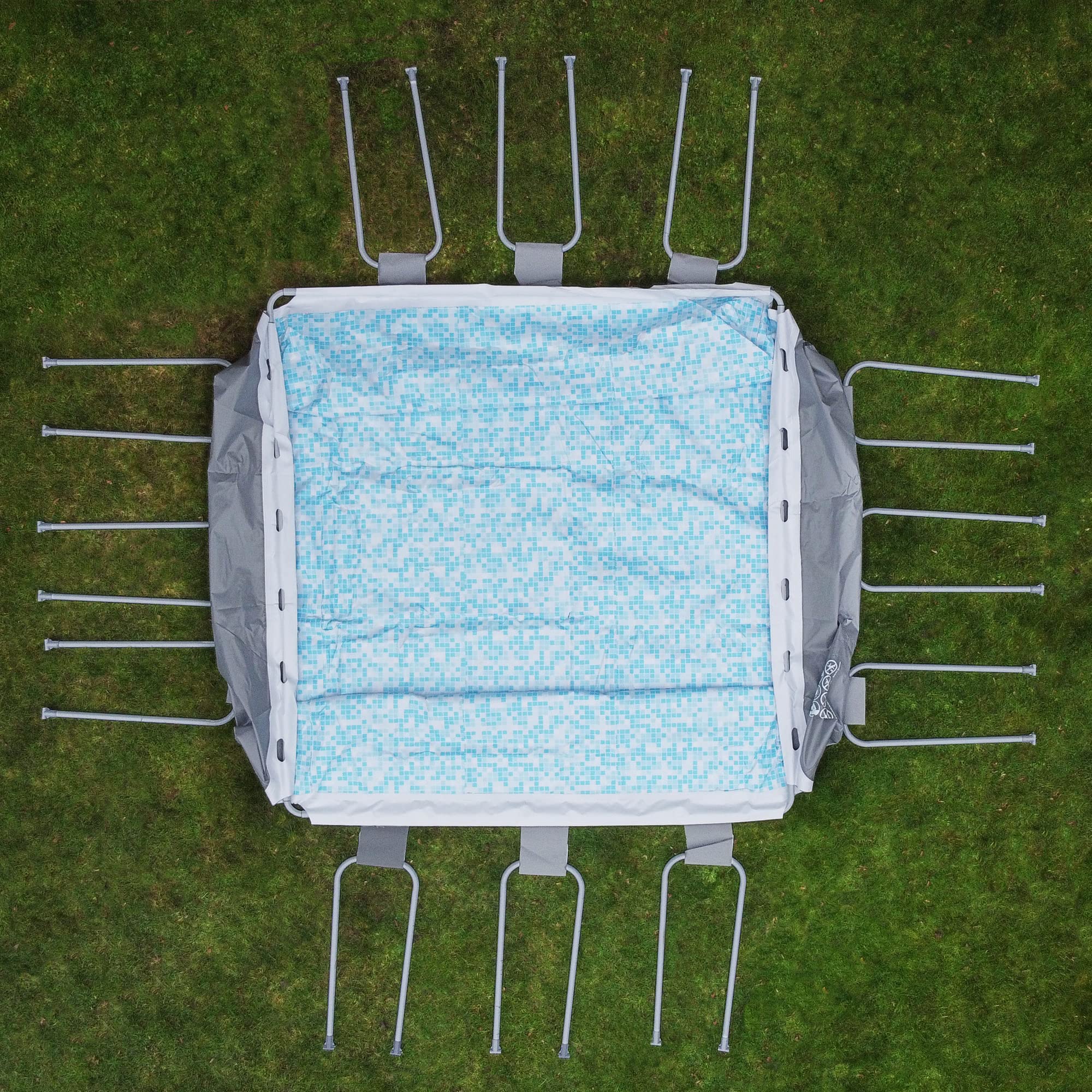 yourGEAR Piscina Familiar XL 3x3m - Piscina de Jardín con Marco de Acero Duradero, 8100L