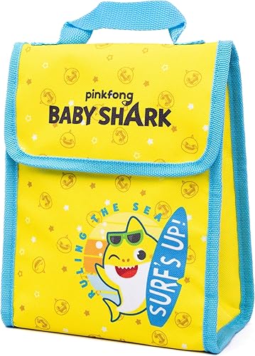 Miniatura 6 de Baby Shark Juego de mochila para niños pequeños, bolsa de guardería de 4 piezas, caja de almuerzo para botella de agua, estuche para lápices,
